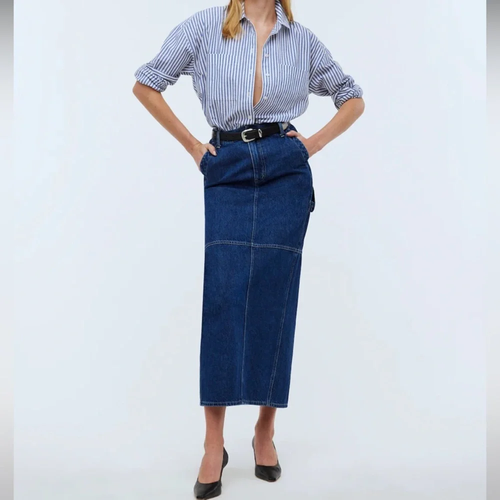 Denim Midi Skirt